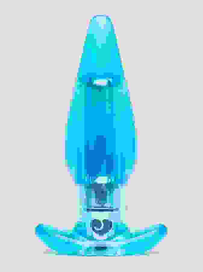 BASICS Vibrating Butt Plug 4.5 Inches, Blue, hi-res